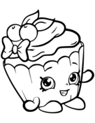 Walking cupcake coloring book